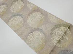 リサイクル　未使用品　姫野織物製　絽秋草模様織出し袋帯(未仕立て)